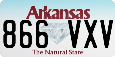 AR license plate 866VXV