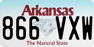 AR license plate 866VXW