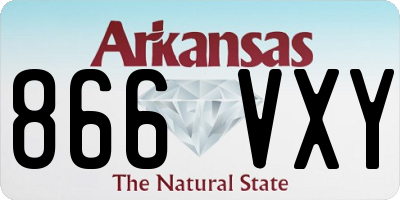 AR license plate 866VXY