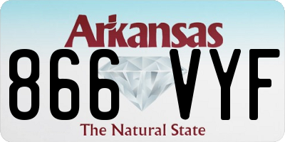 AR license plate 866VYF