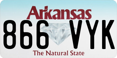 AR license plate 866VYK