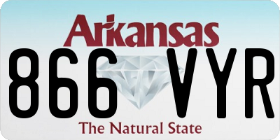 AR license plate 866VYR
