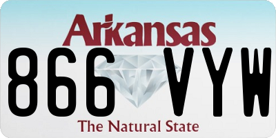 AR license plate 866VYW