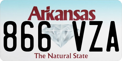 AR license plate 866VZA