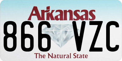 AR license plate 866VZC