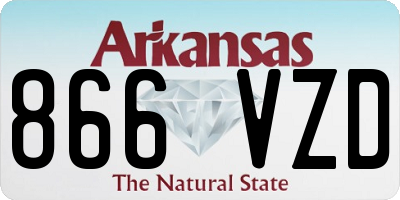 AR license plate 866VZD