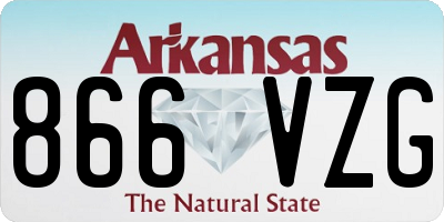 AR license plate 866VZG