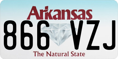 AR license plate 866VZJ
