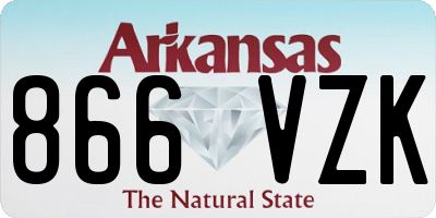 AR license plate 866VZK