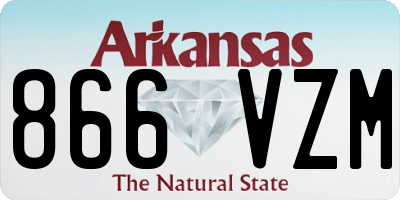 AR license plate 866VZM
