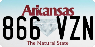 AR license plate 866VZN