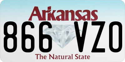 AR license plate 866VZO