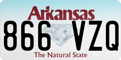 AR license plate 866VZQ