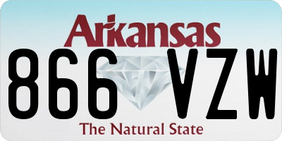 AR license plate 866VZW