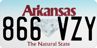 AR license plate 866VZY