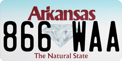 AR license plate 866WAA