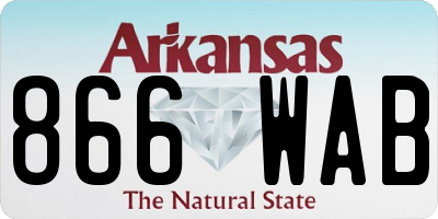 AR license plate 866WAB