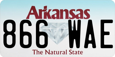 AR license plate 866WAE