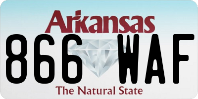 AR license plate 866WAF