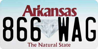 AR license plate 866WAG