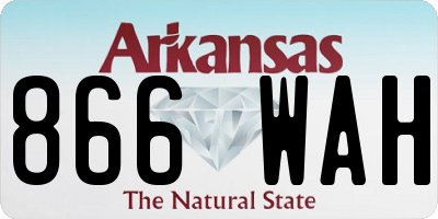 AR license plate 866WAH