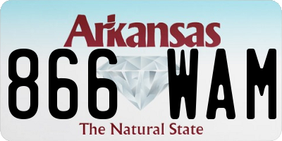 AR license plate 866WAM
