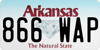 AR license plate 866WAP