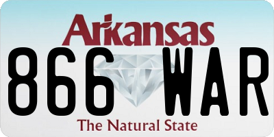 AR license plate 866WAR