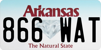 AR license plate 866WAT