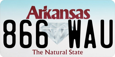 AR license plate 866WAU