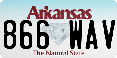 AR license plate 866WAV