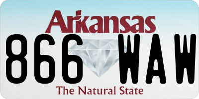 AR license plate 866WAW