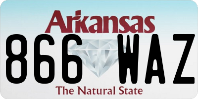 AR license plate 866WAZ