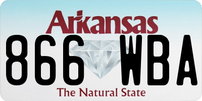 AR license plate 866WBA