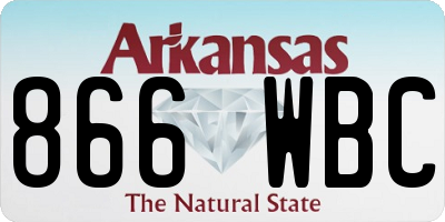 AR license plate 866WBC