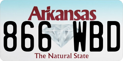 AR license plate 866WBD