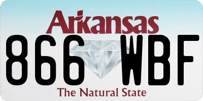 AR license plate 866WBF