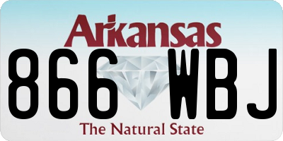 AR license plate 866WBJ