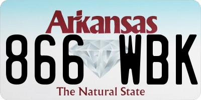 AR license plate 866WBK