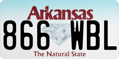 AR license plate 866WBL