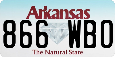 AR license plate 866WBO