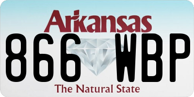 AR license plate 866WBP