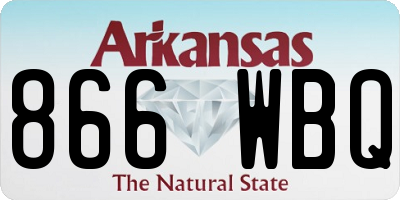 AR license plate 866WBQ