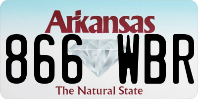 AR license plate 866WBR
