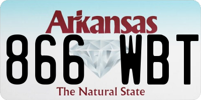 AR license plate 866WBT