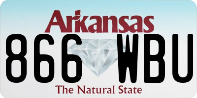 AR license plate 866WBU