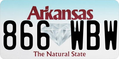 AR license plate 866WBW