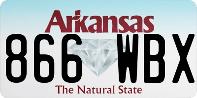 AR license plate 866WBX