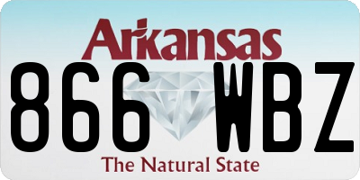AR license plate 866WBZ
