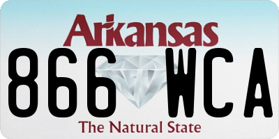 AR license plate 866WCA